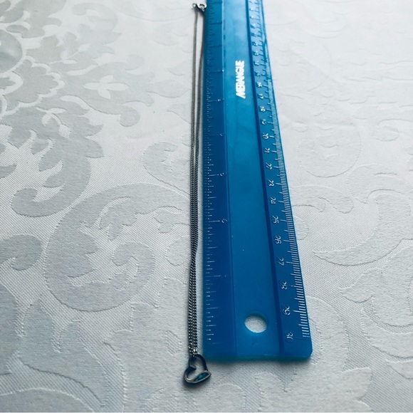 👀4/$25 Miniature Silver Heart with Abalone on 18” Chain Vintage - Picture 4 of 5